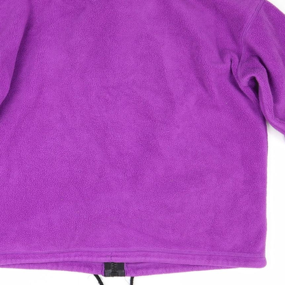 Marks and Spencer Womens Purple  Fleece Jacket Coat Size 10
