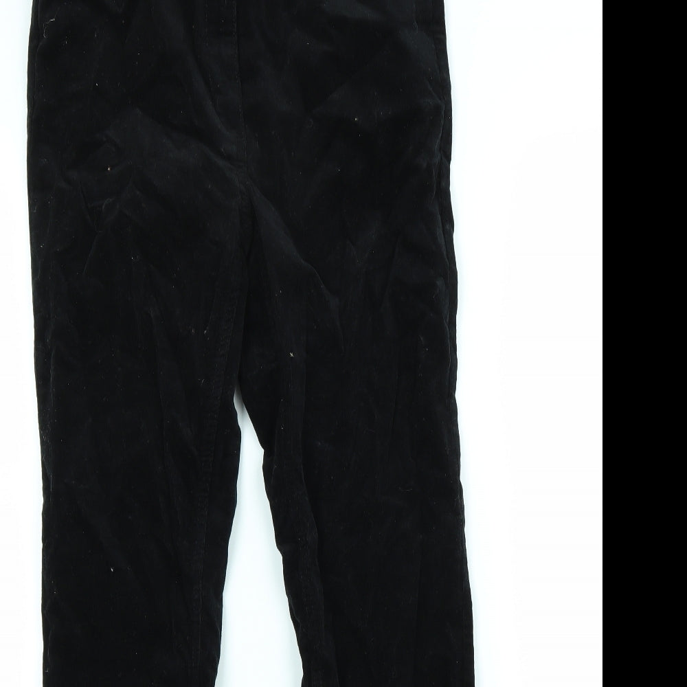 Marks and Spencer Womens Black  Corduroy Straight Jeans Size 10 L28 in