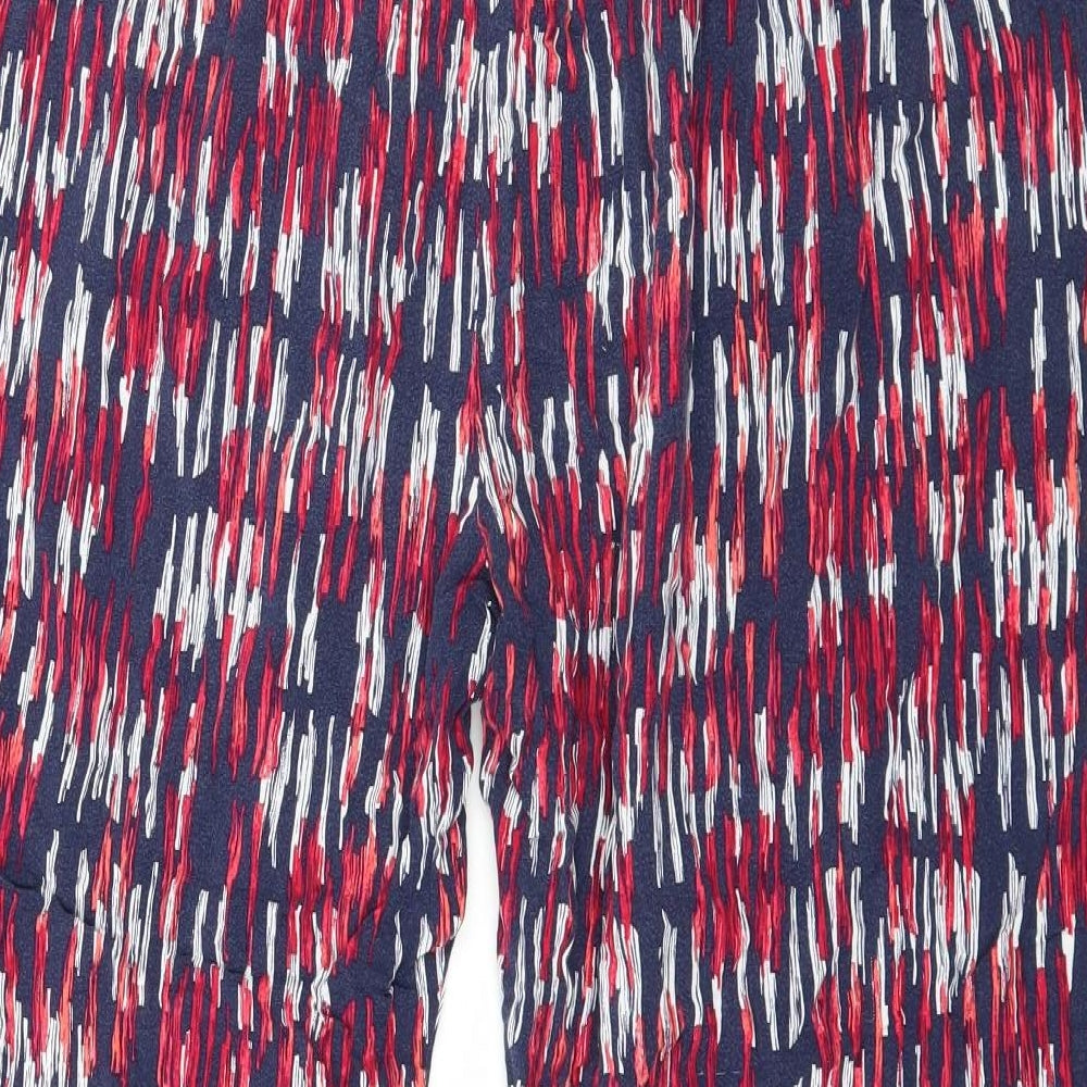 Blue Chameleon Womens Blue Geometric  Harem Trousers Size XL L25 in