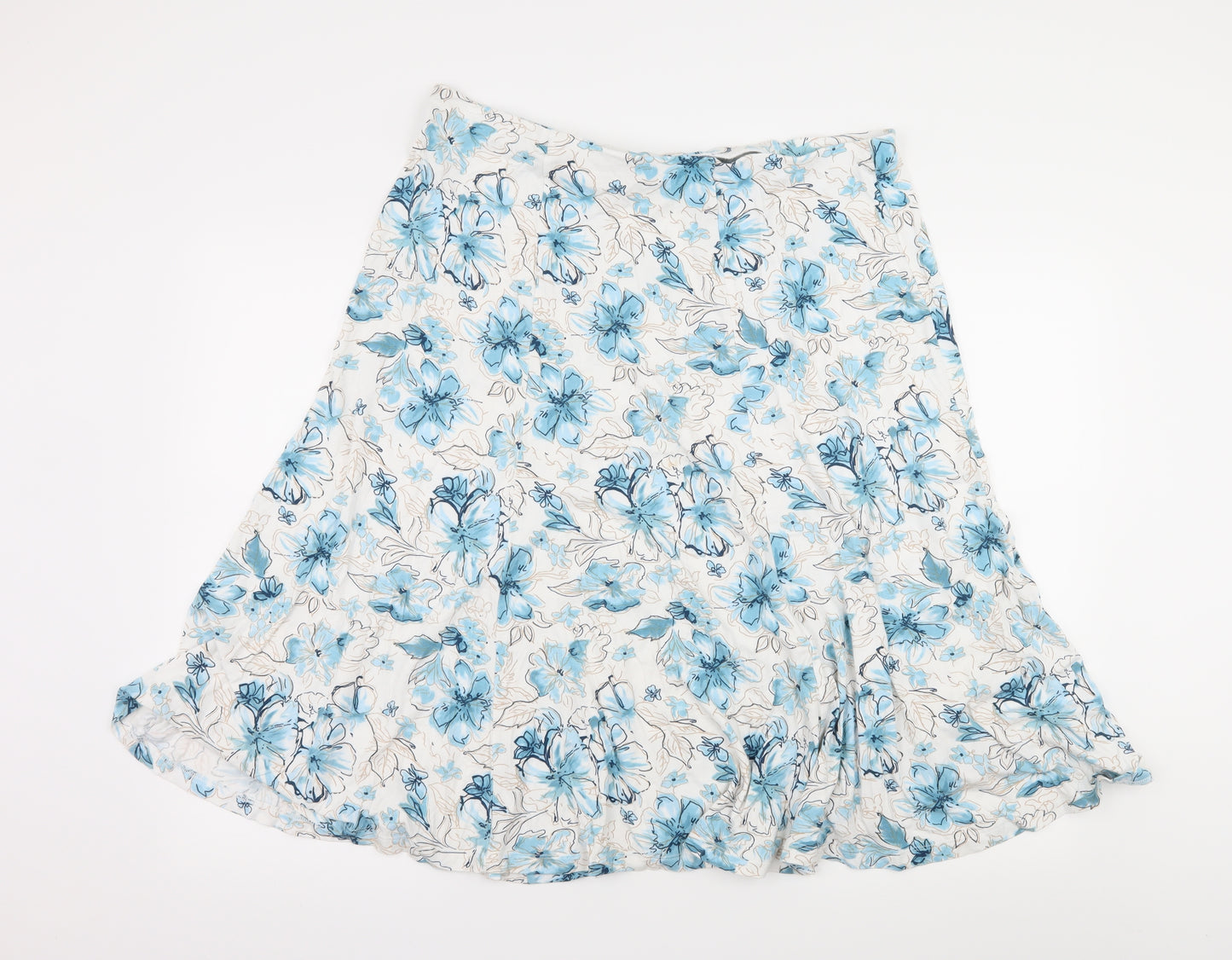 Honor Milburn Womens White Floral  Skater Skirt Size 18
