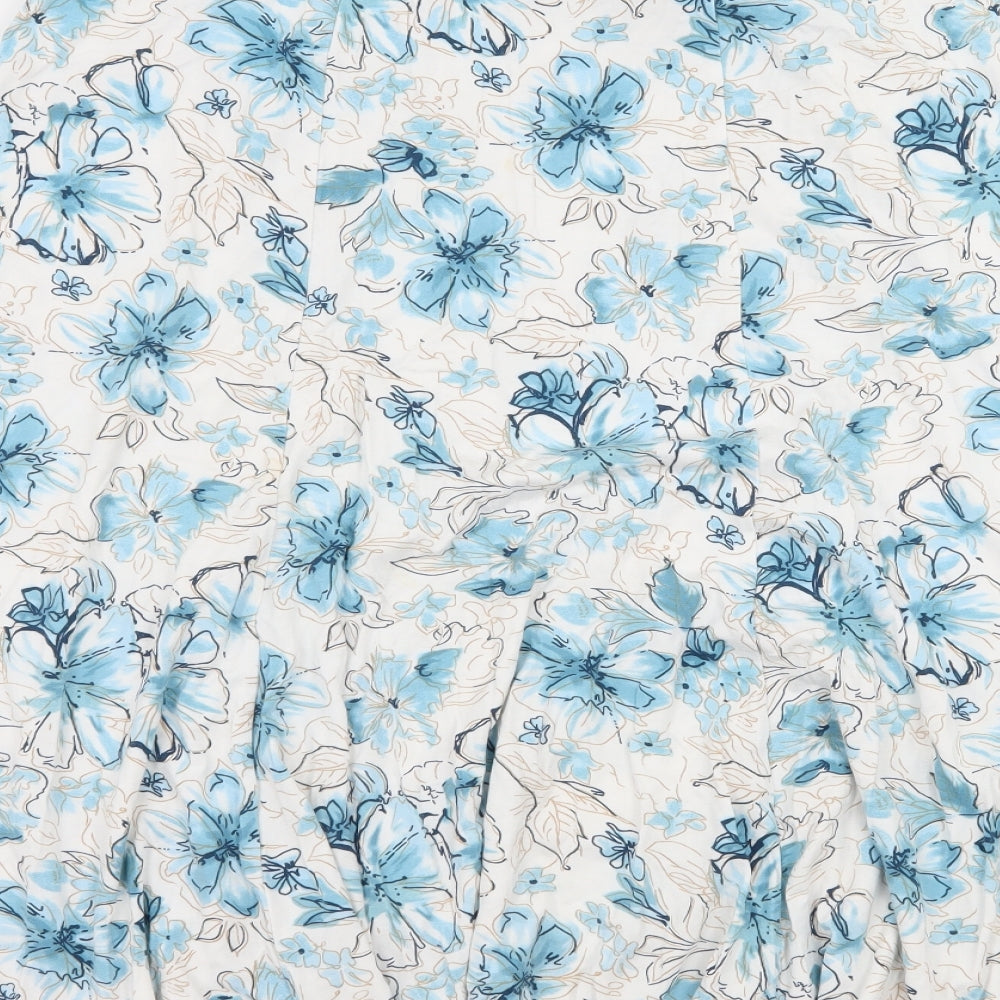 Honor Milburn Womens White Floral  Skater Skirt Size 18