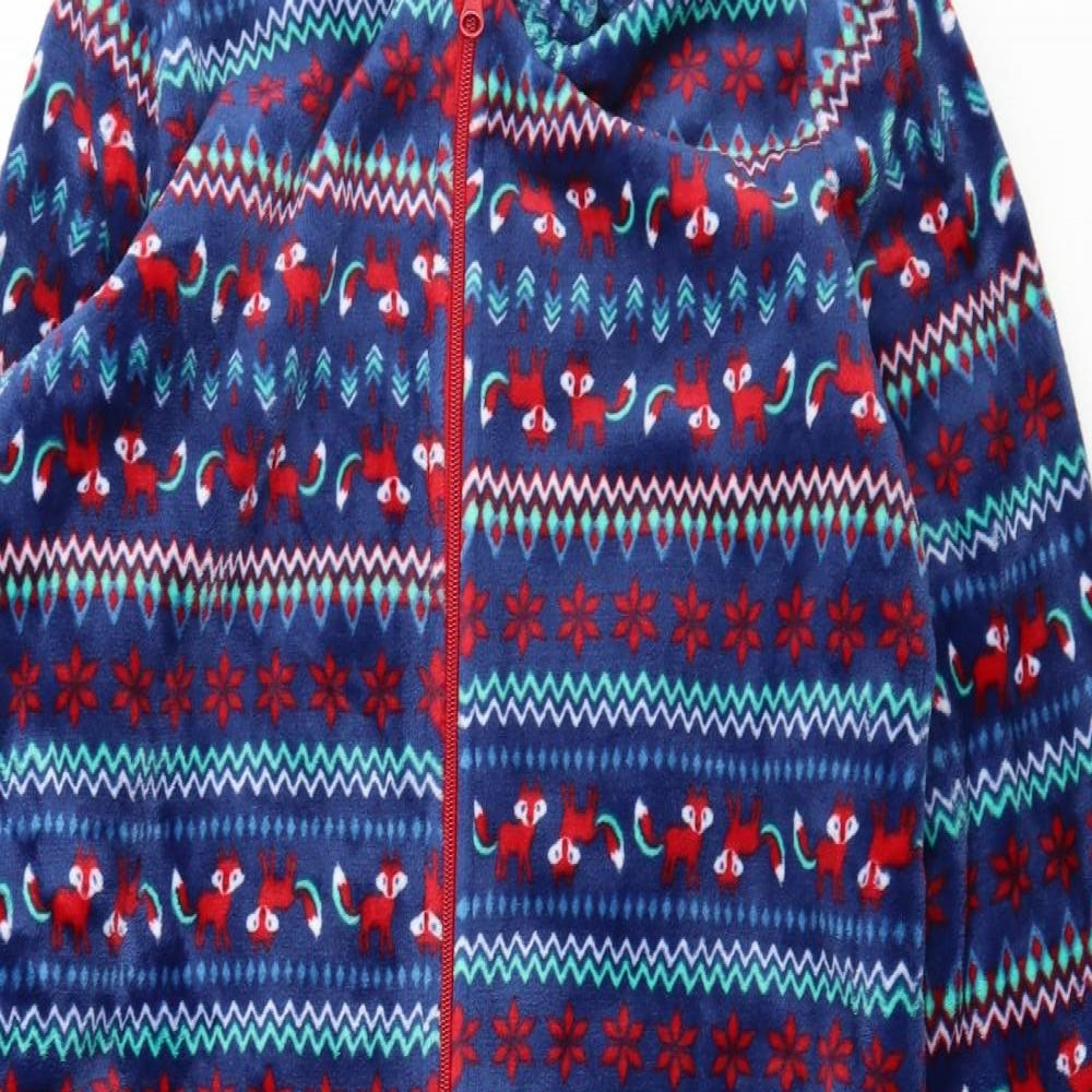 M&Co Boys Blue Geometric Microfibre  One Piece Size 13 Years