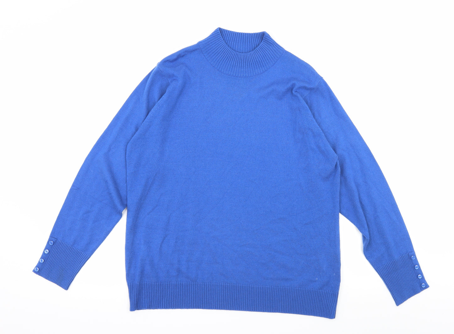EWM Womens Blue  Knit Pullover Jumper Size 18