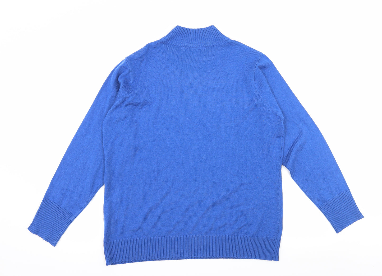 EWM Womens Blue  Knit Pullover Jumper Size 18