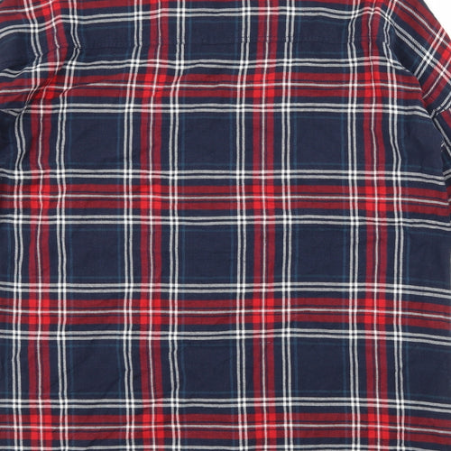 Noisy may Womens Blue Plaid  Basic Button-Up Size S