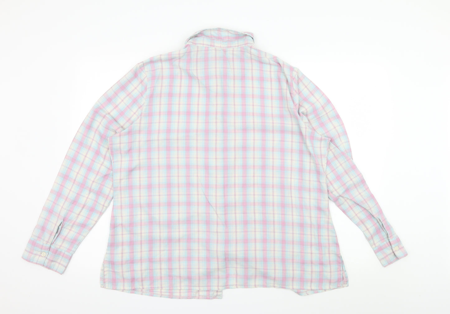 EWM Womens Multicoloured Plaid  Basic Button-Up Size 20