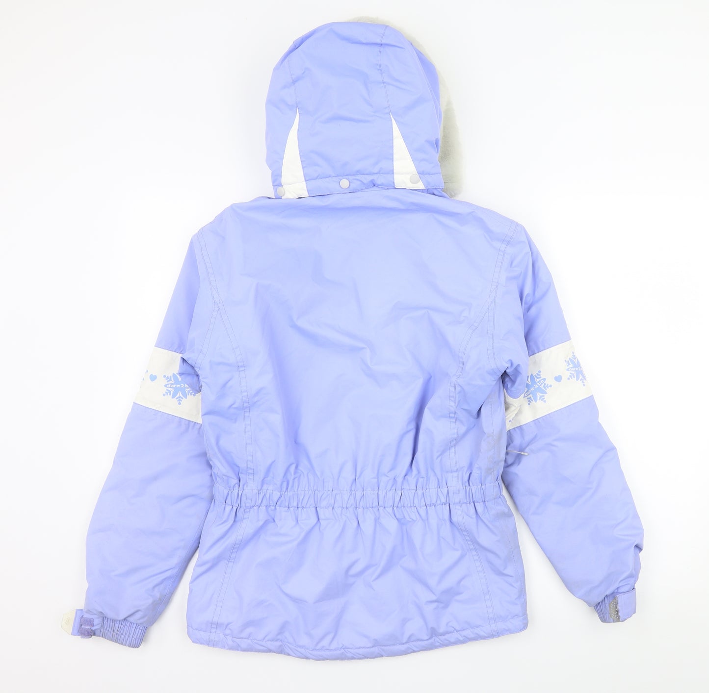 Dare2B Girls Purple Geometric  Rain Coat Coat Size 11-12 Years