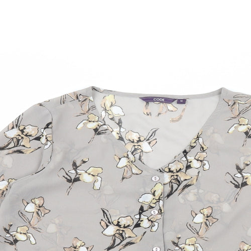 Code Womens Green Floral  Basic Blouse Size 10