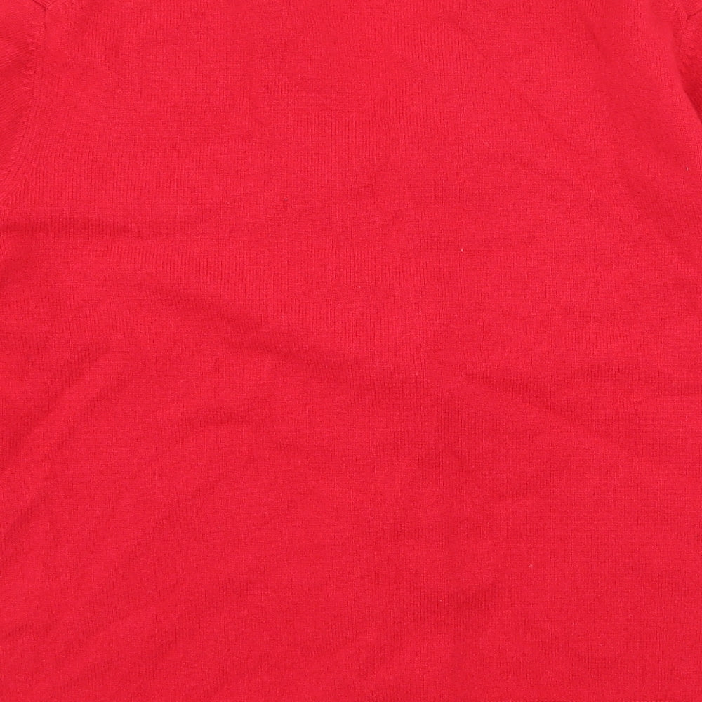 John Lewis Womens Red  Knit Cardigan Jumper Size 14