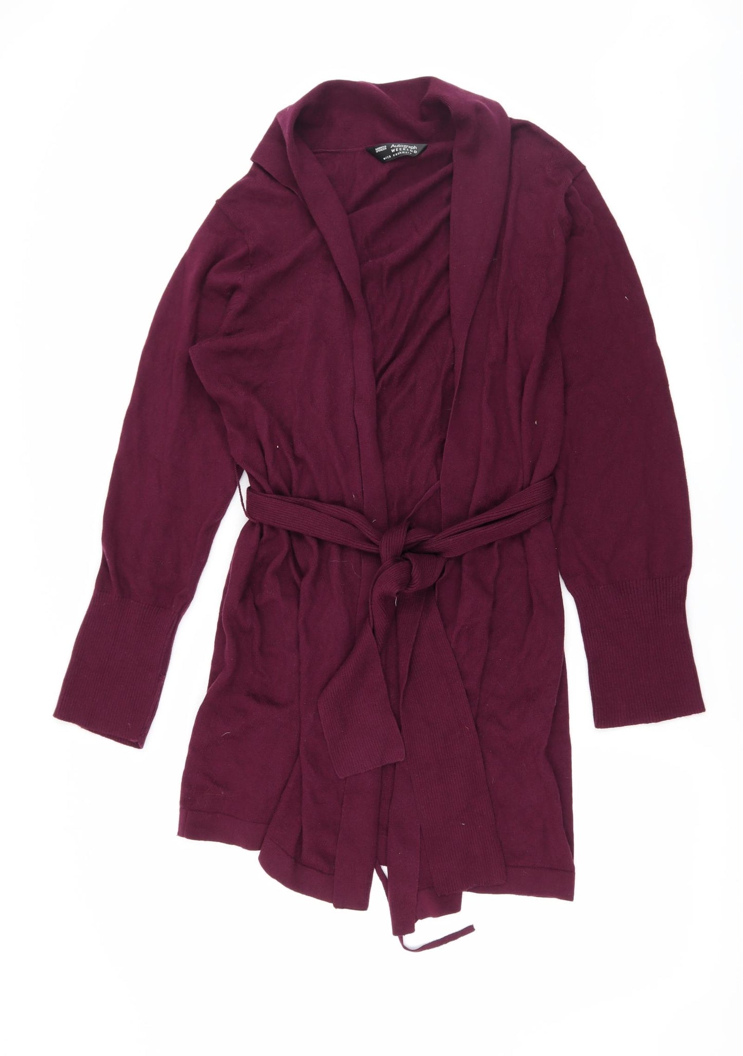 Marks and Spencer Womens Purple  Knit Cardigan Jumper Size 12