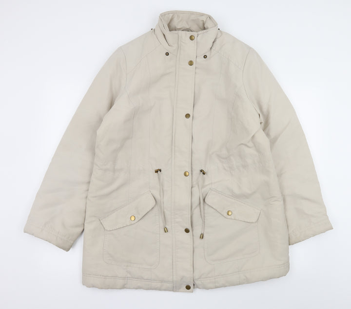 BHS Womens Beige   Quilted Coat Size 14