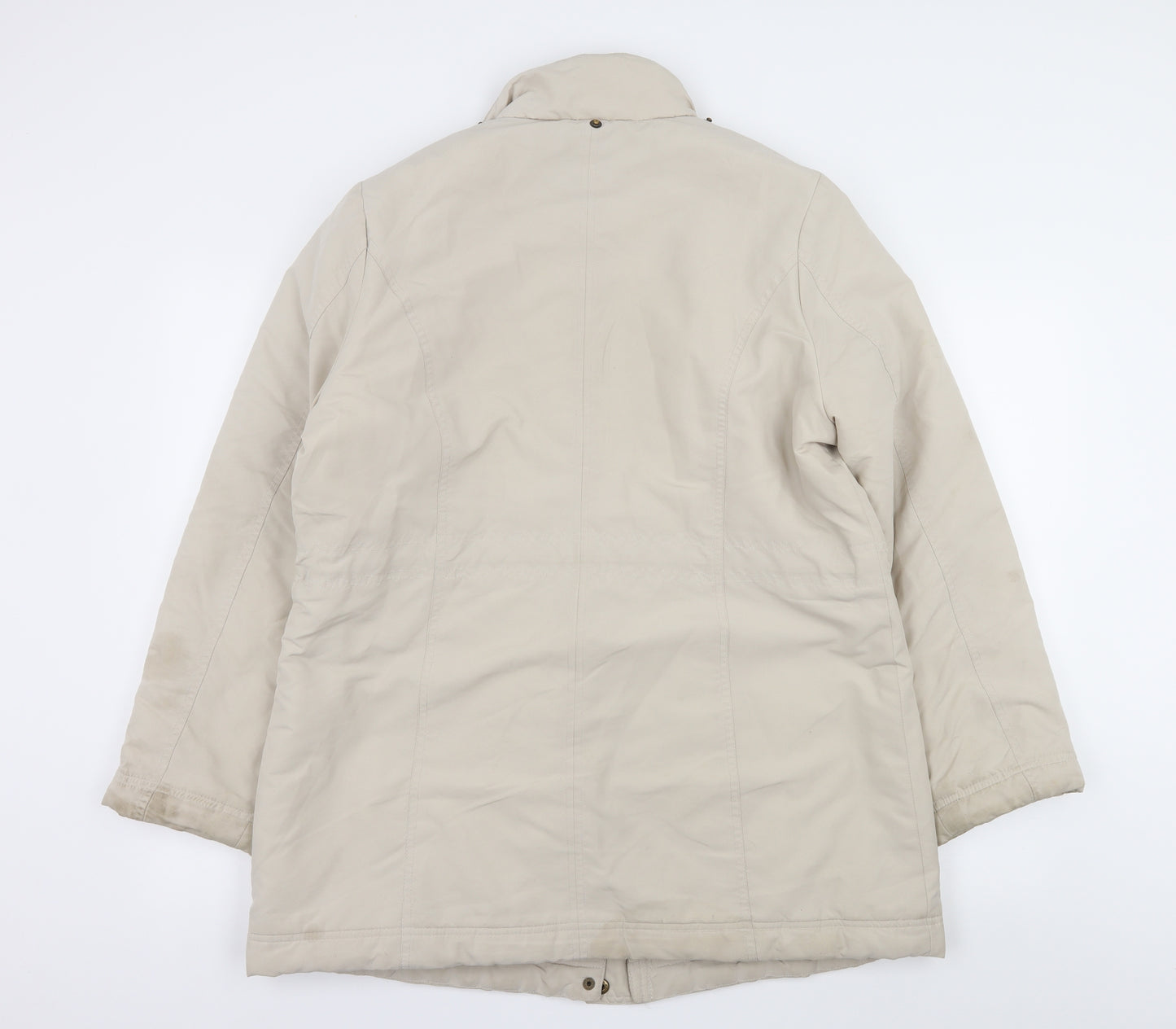 BHS Womens Beige   Quilted Coat Size 14