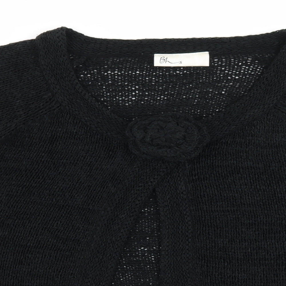 BHS Womens Black  Knit Cardigan Jumper Size 14