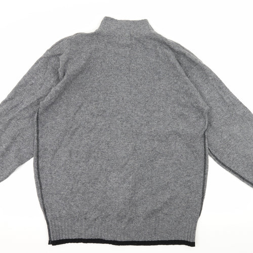 Ashworth Mens Grey  Knit Cardigan Jumper Size L
