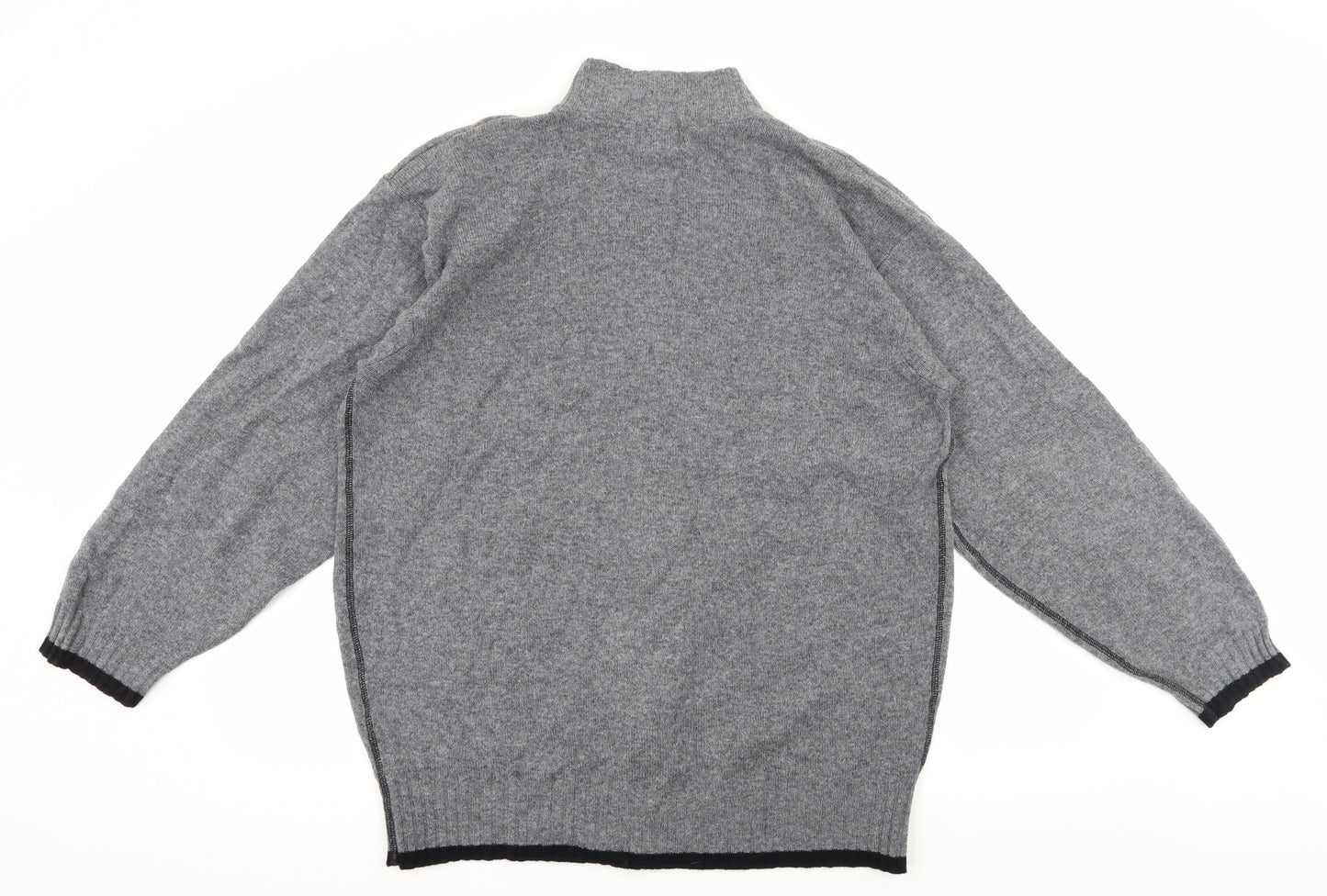 Ashworth Mens Grey  Knit Cardigan Jumper Size L