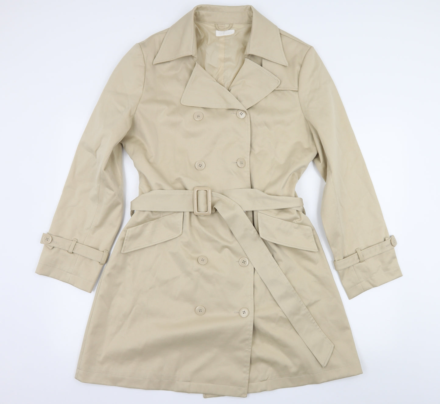 For Women Womens Beige   Overcoat Coat Size 14