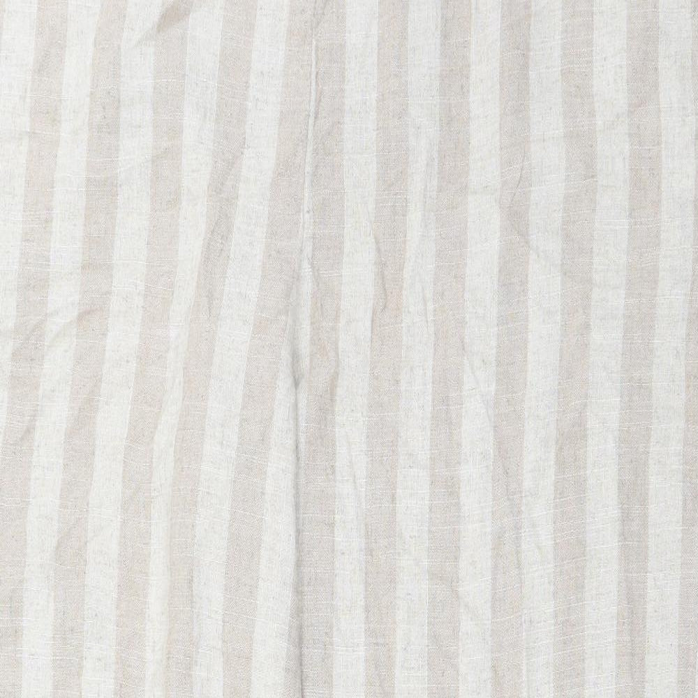 Nutmeg  Womens Beige Striped  Trousers  Size 20 L28 in