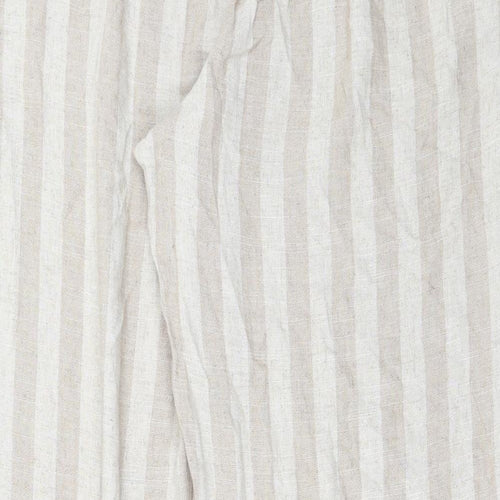 Nutmeg  Womens Beige Striped  Trousers  Size 20 L28 in