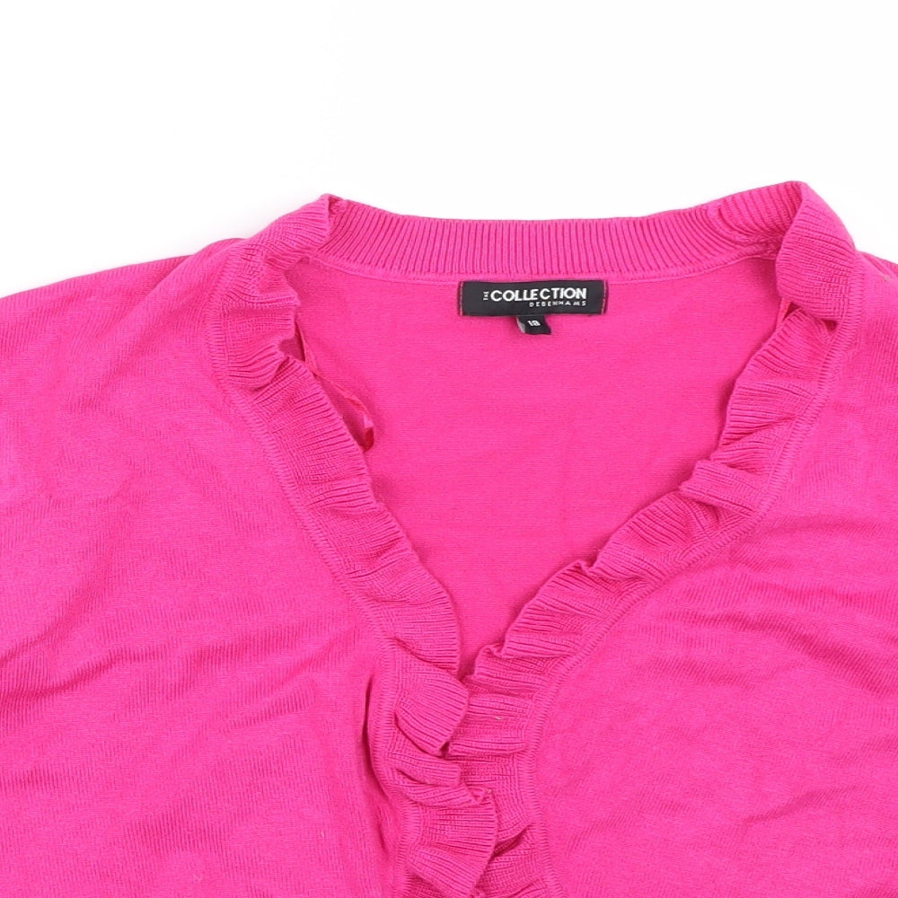 Debenhams Womens Pink   Cardigan Jumper Size 18