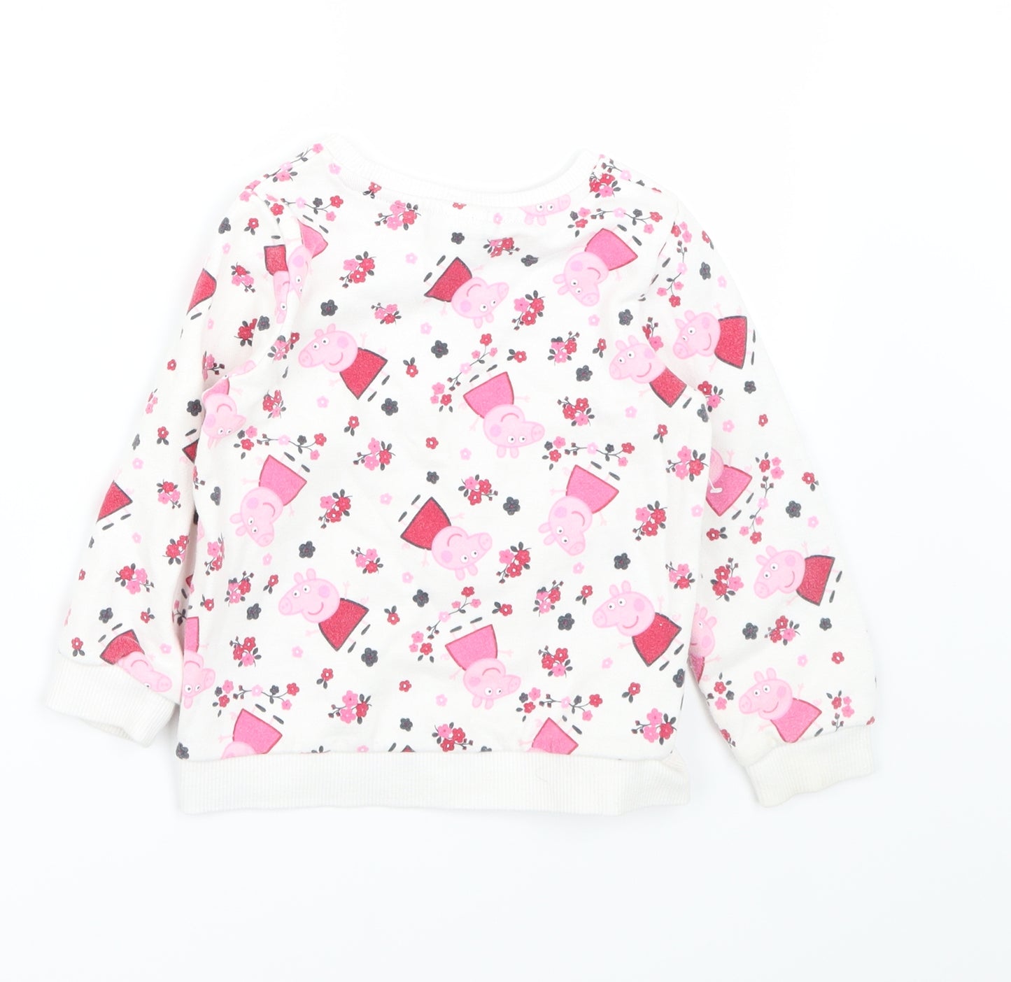 Mini Club Girls White   Pullover Jumper Size 2-3 Years  - Peppa Pig