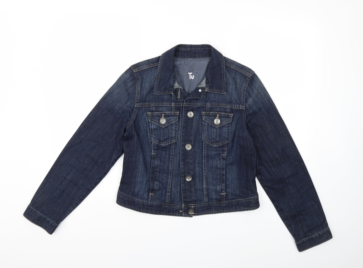 TU Womens Blue  Denim Jacket  Size 12