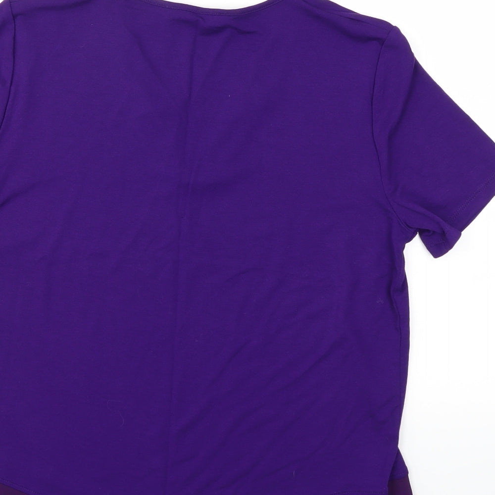 Marks and Spencer Womens Purple   Basic T-Shirt Size 10