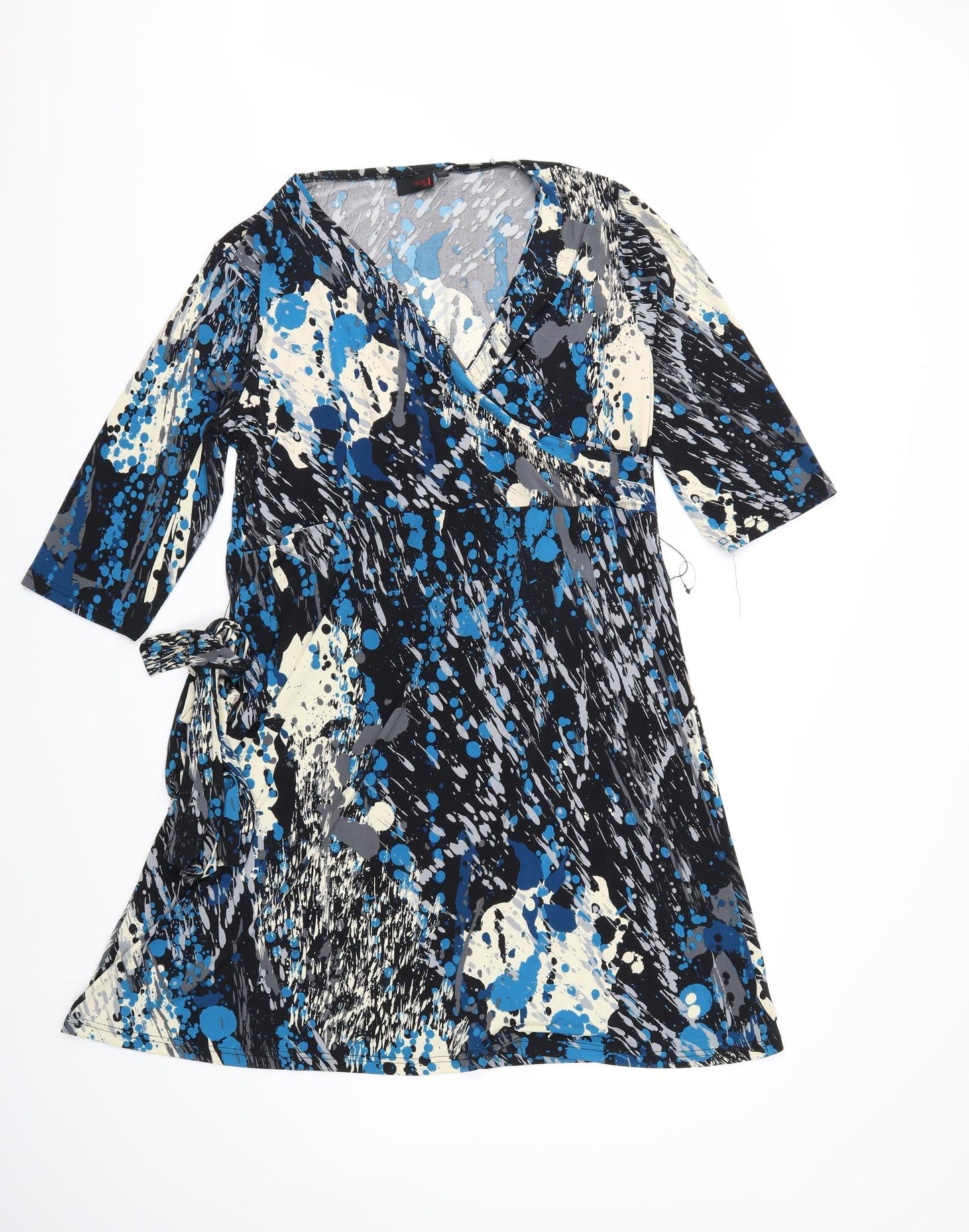 NEXT Womens Blue Geometric  Fit & Flare  Size 20