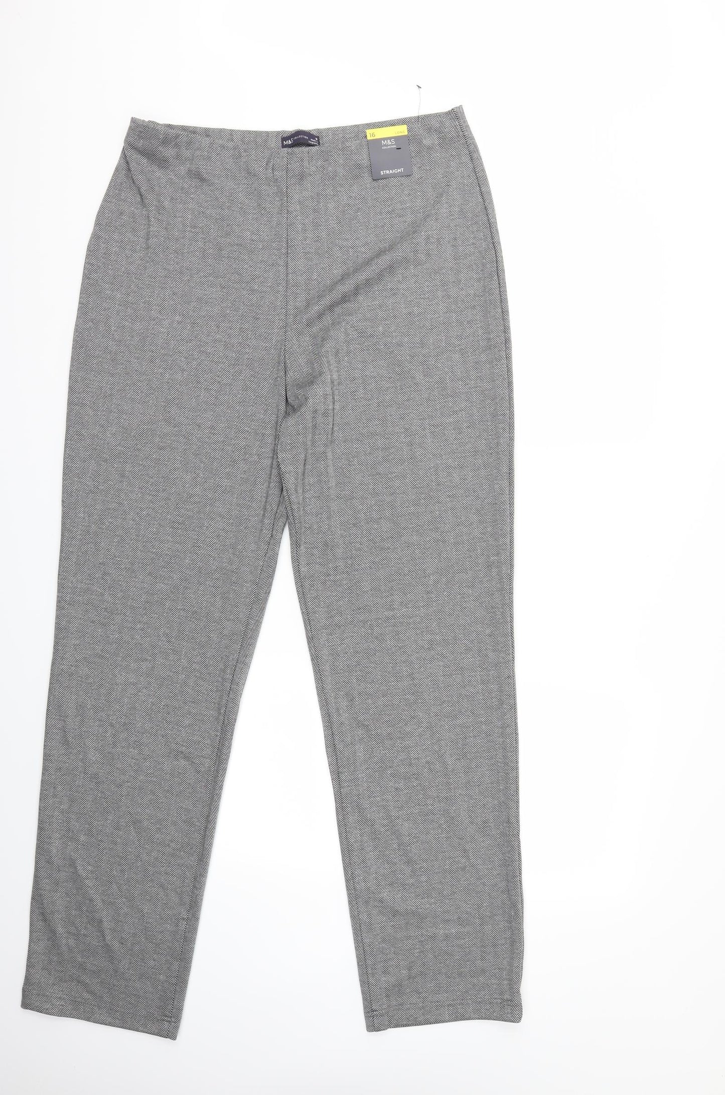 Marks and Spencer Womens Grey   Trousers  Size 10 L33 in