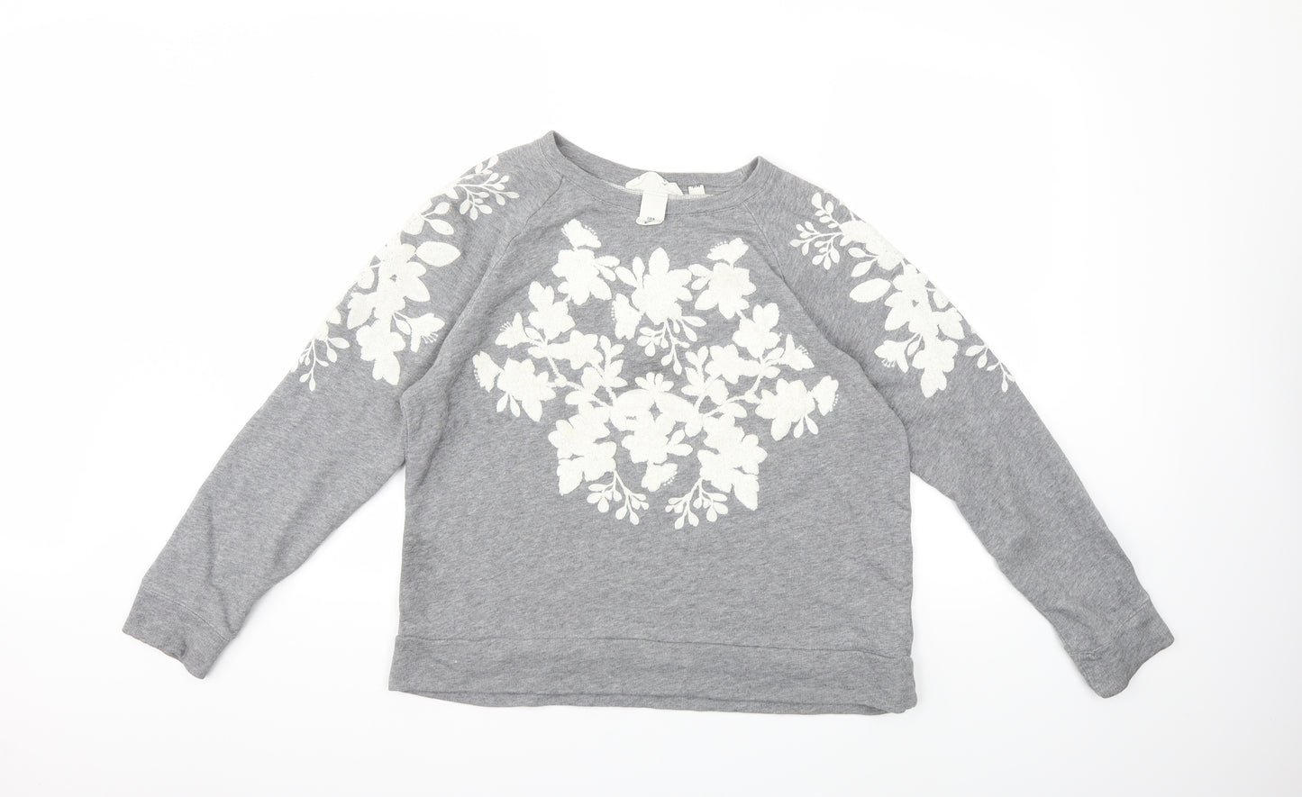 H&M Womens Grey   Pullover Sweatshirt Size M