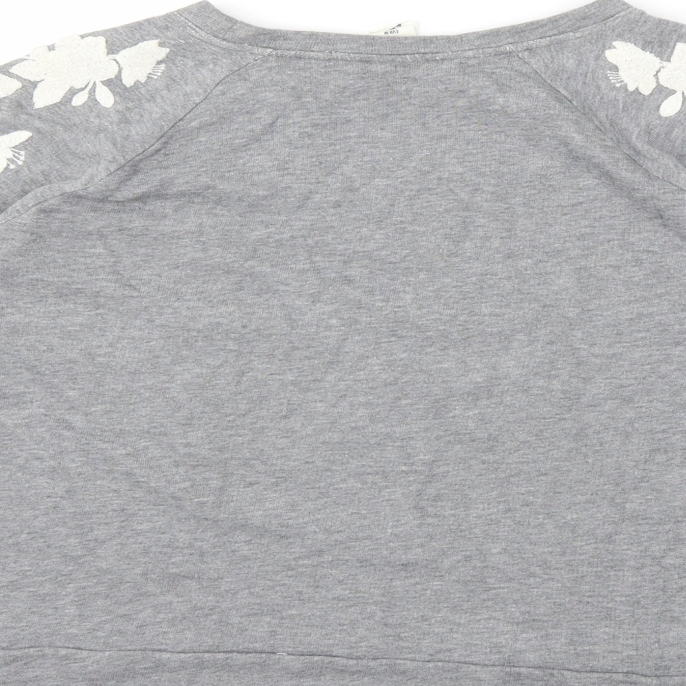 H&M Womens Grey   Pullover Sweatshirt Size M