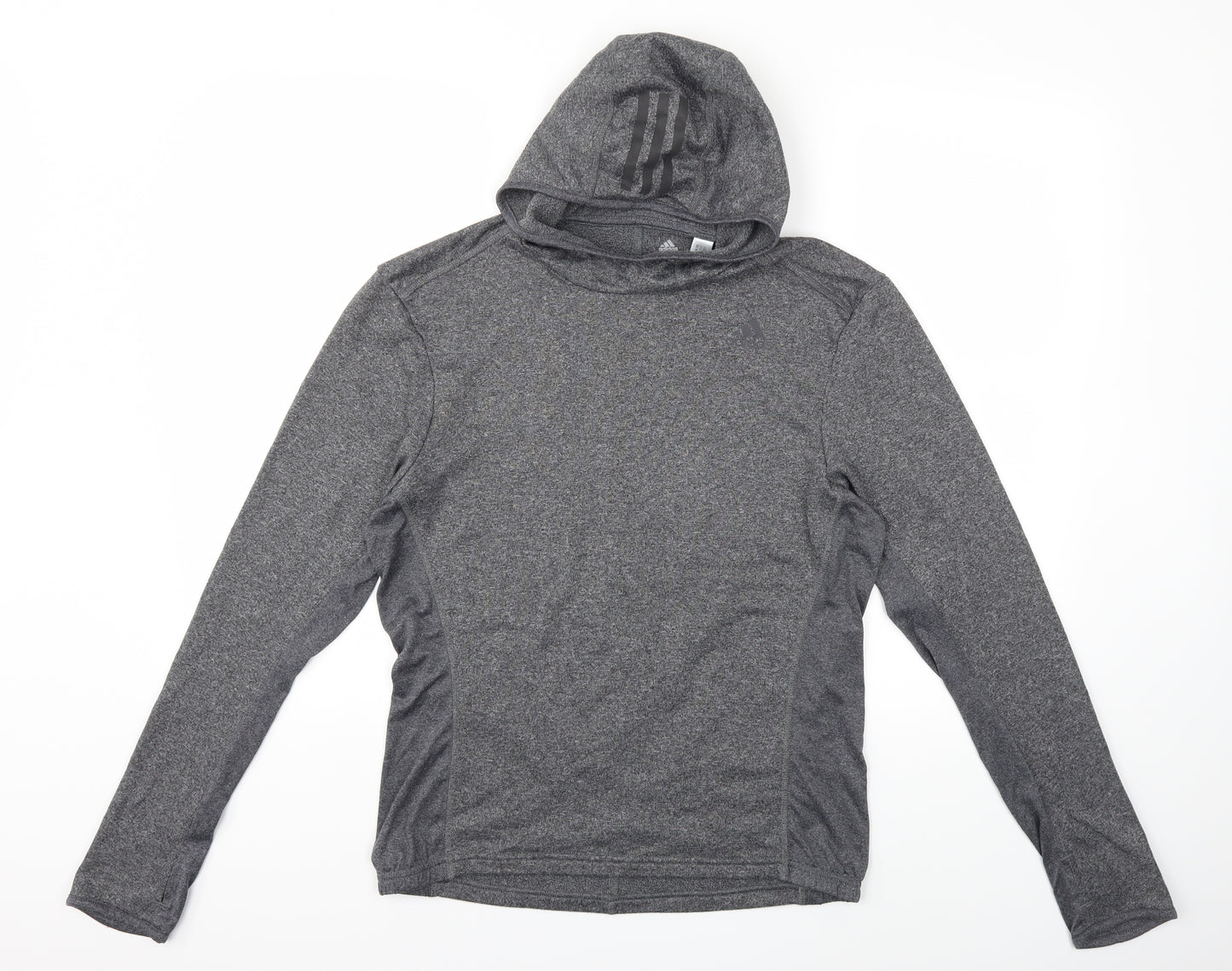 adidas Mens Grey   Pullover Hoodie Size S