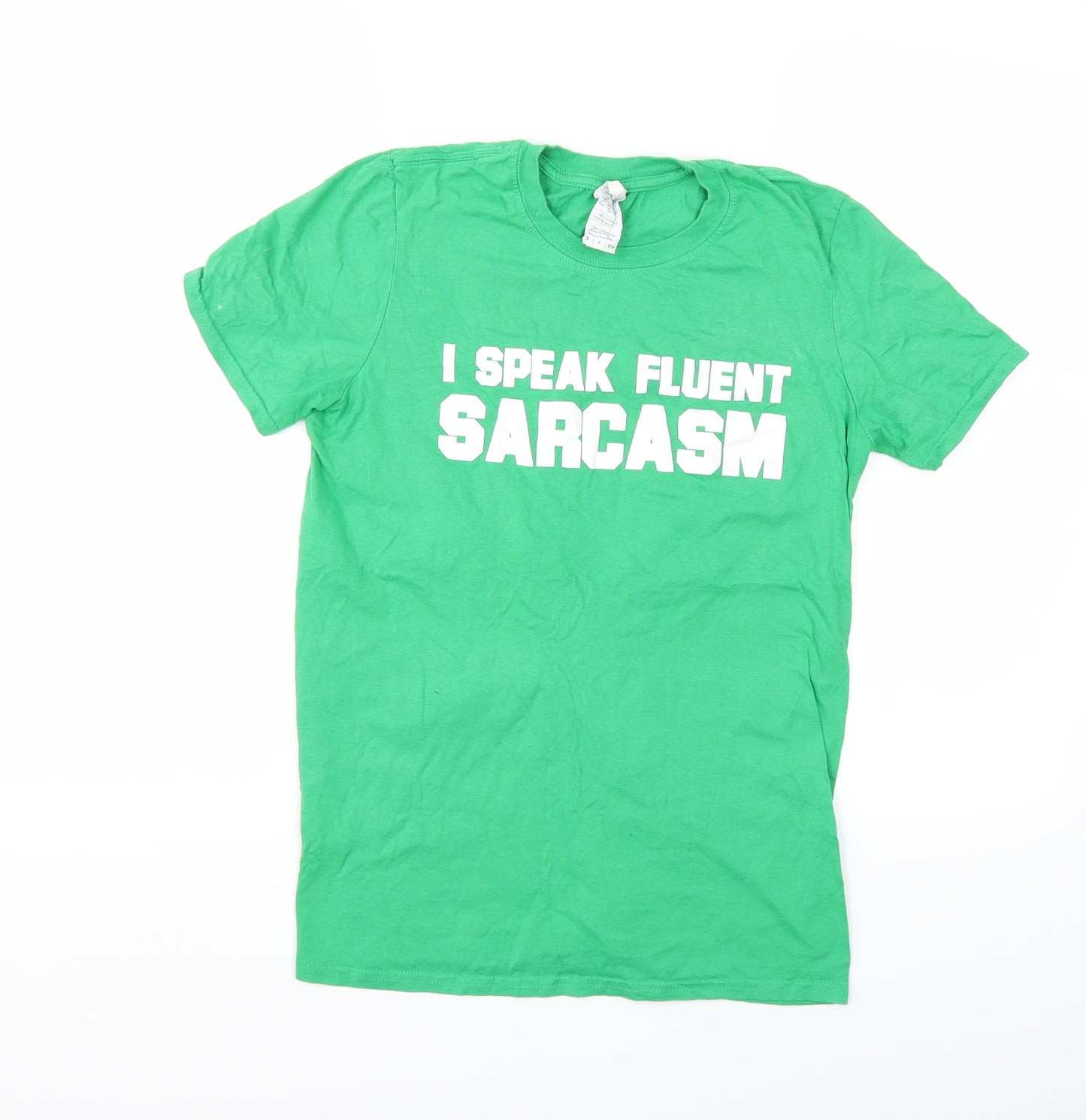 Gildan Mens Green    T-Shirt Size S  - sarcasm