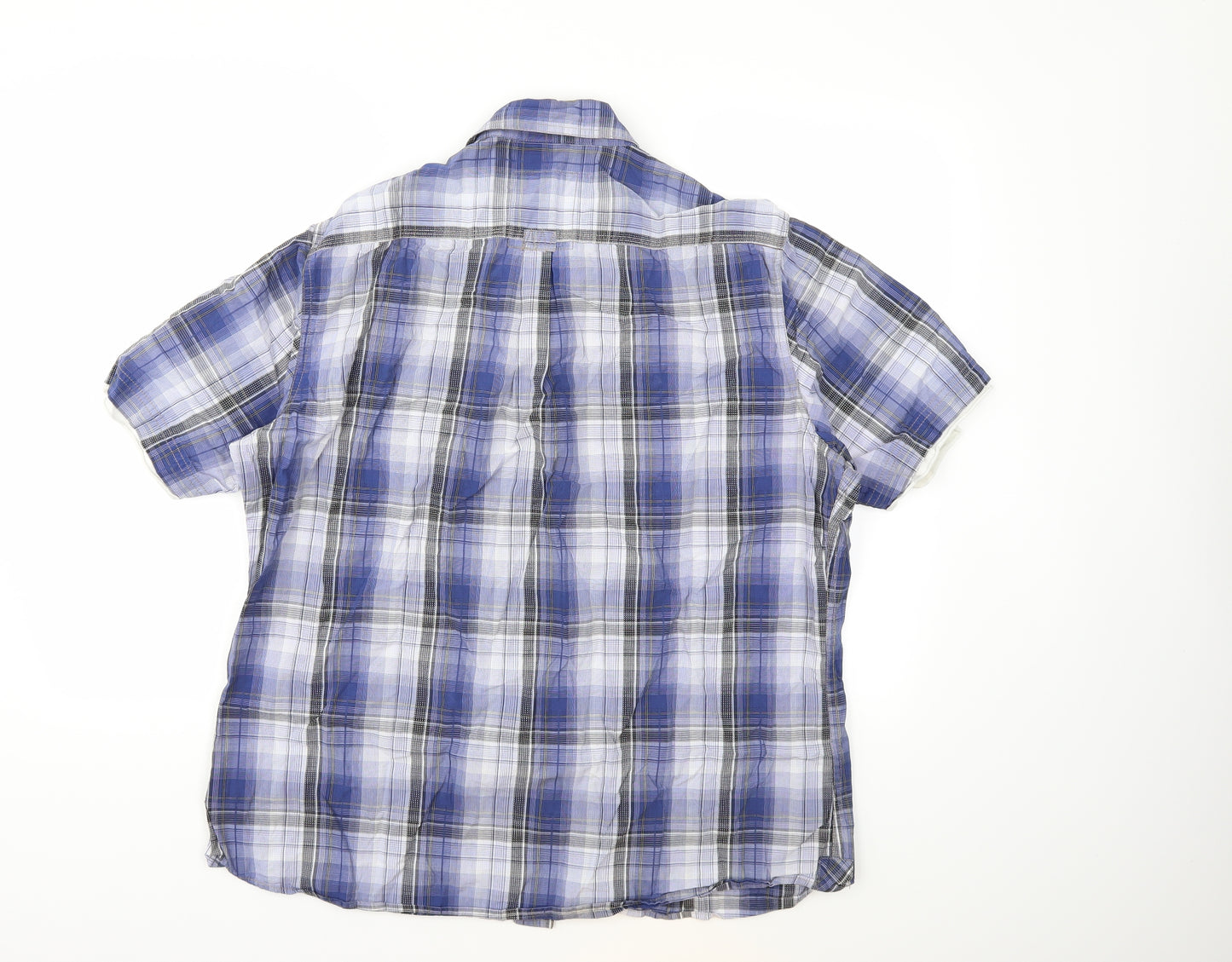 North coast Mens Blue Check   Button-Up Size XL