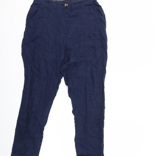 Peacocks Womens Blue   Trousers  Size 8 L25 in