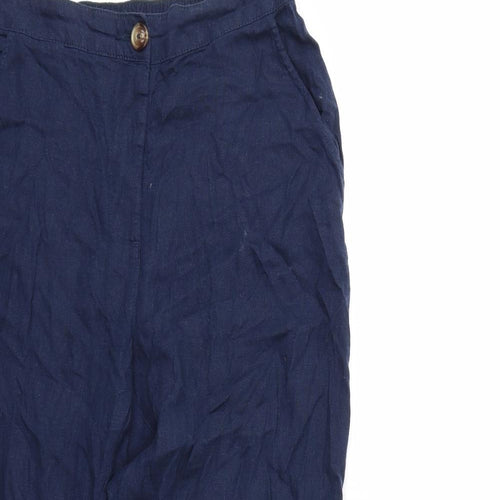Peacocks Womens Blue   Trousers  Size 8 L25 in