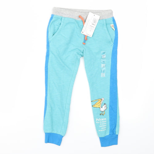 Marks and Spencer Boys Green   Sweatpants Trousers Size 5-6 Years