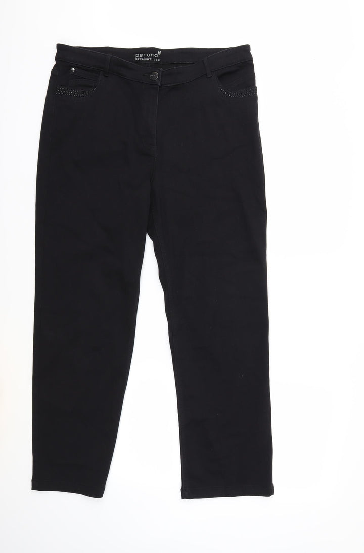 Per Una Womens Black Denim Skinny Jeans Size 36 in L29 in