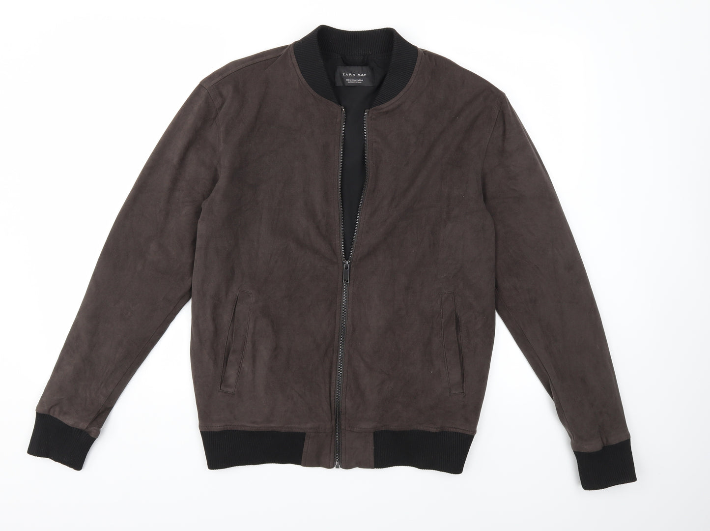 Zara Mens Brown   Bomber Jacket Jacket Size M