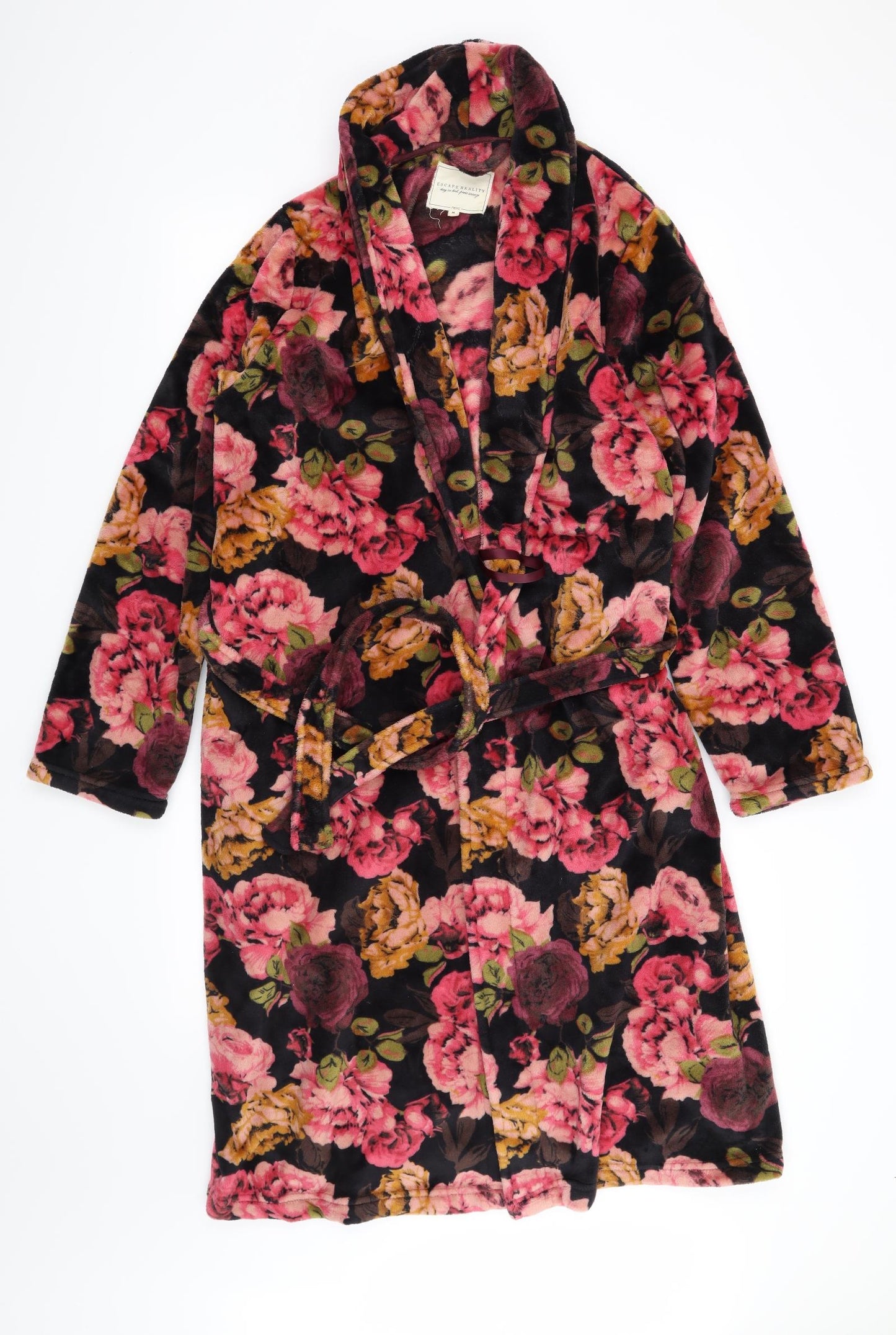 NEXT Womens Black Floral  Top Robe Size M