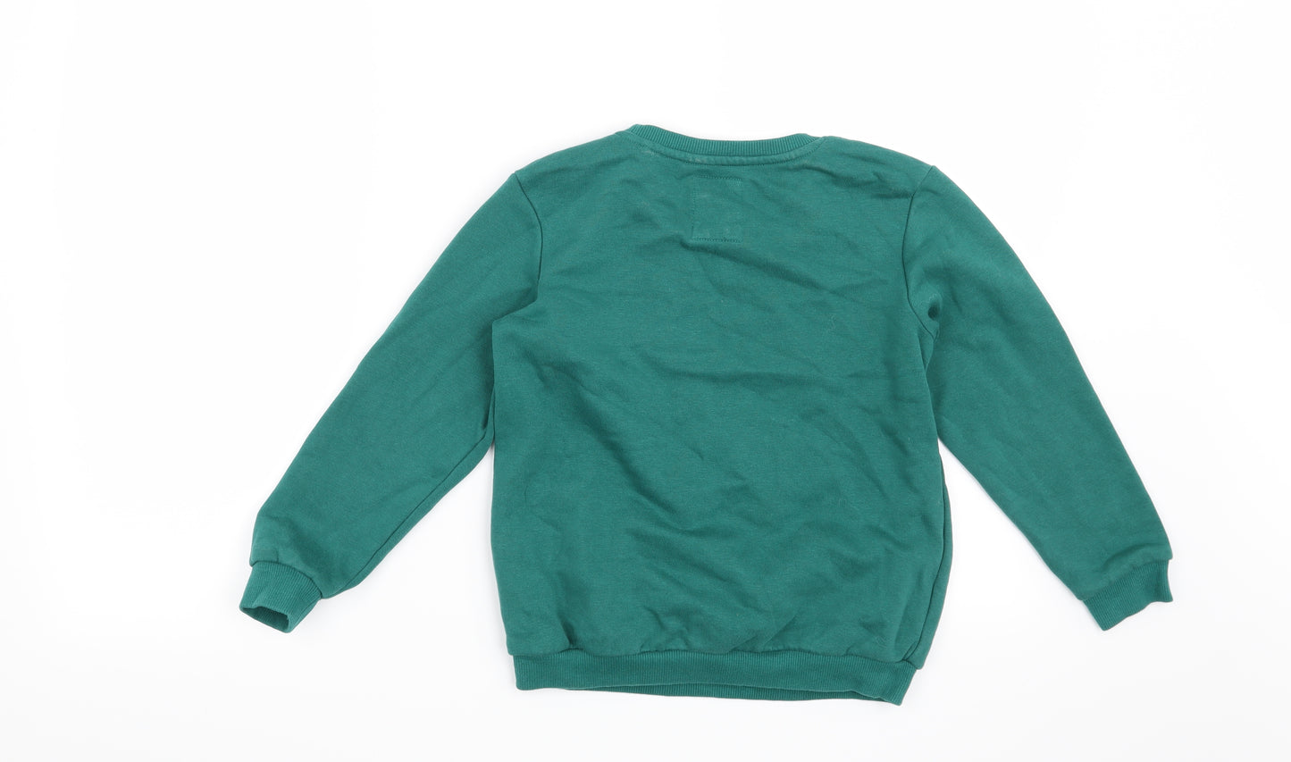 TU Boys Green   Pullover Sweatshirt Size 8 Years  - Christmas Rudolph