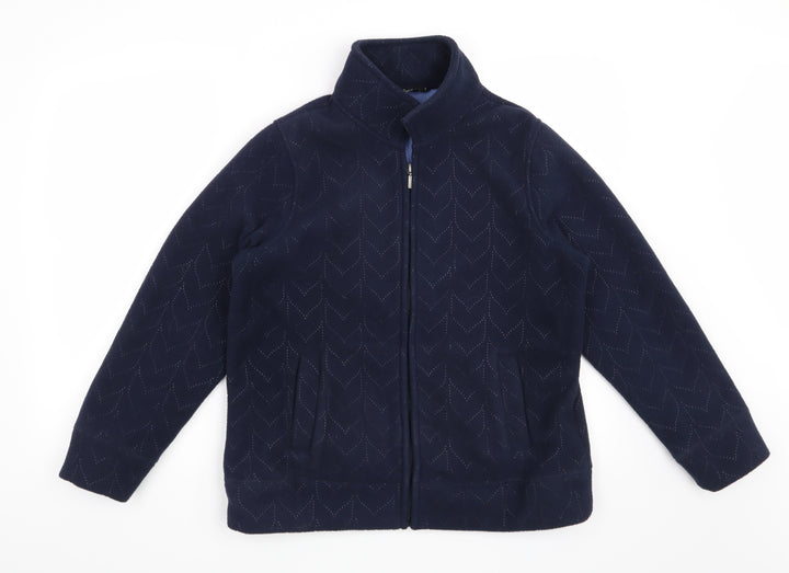Bonmarché Womens Blue Geometric  Jacket  Size S