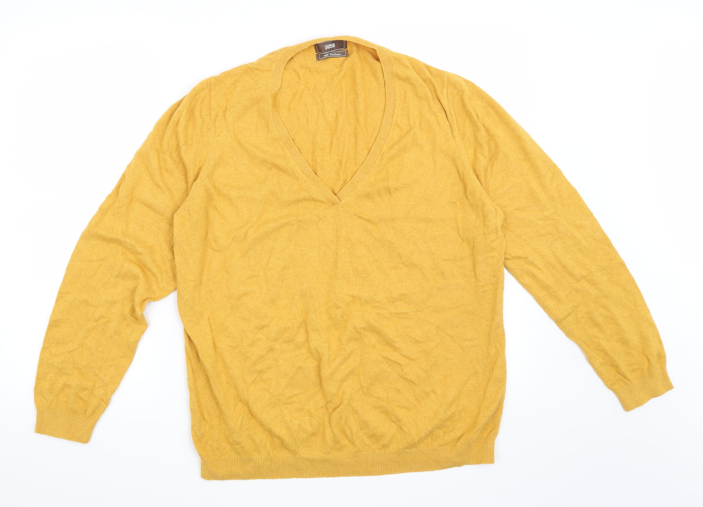Marks and Spencer Womens Yellow   Pullover Jumper Size 22