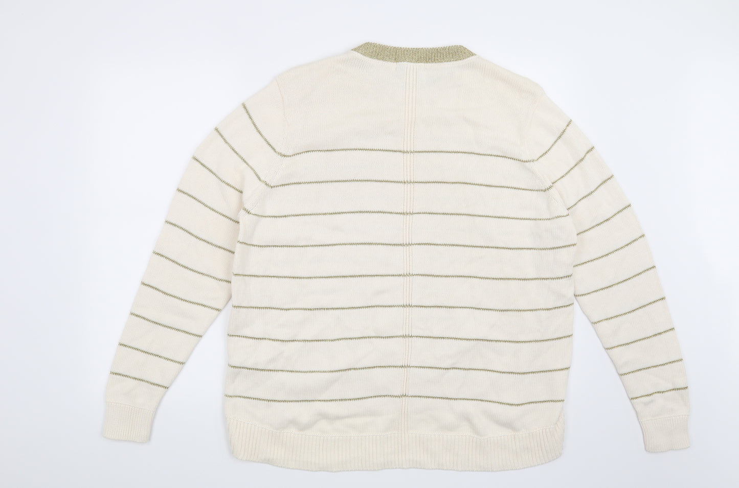Per Una Womens Beige Striped  Pullover Jumper Size 20