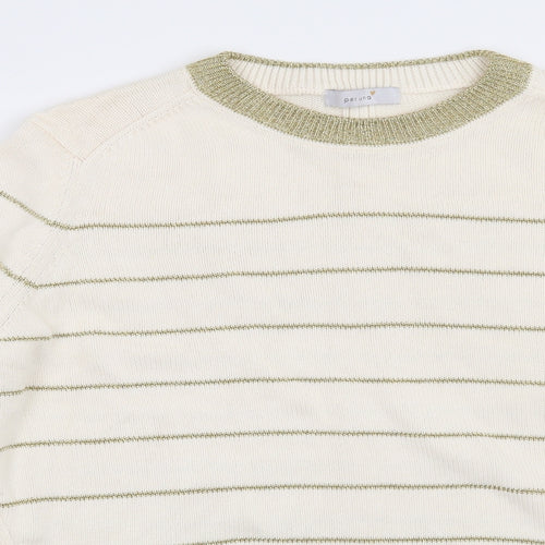 Per Una Womens Beige Striped  Pullover Jumper Size 20