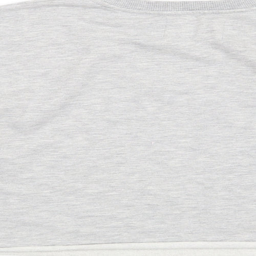 Stradivarius Womens Grey   Henley Sweatshirt Size S  - The 90's made me do it