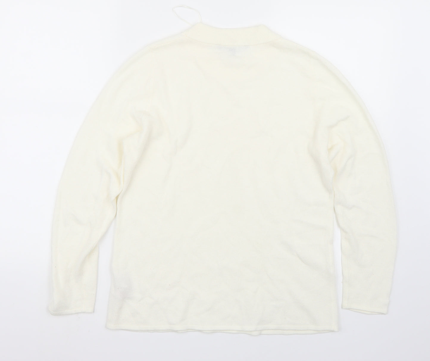 Love knitwear Womens White   Pullover Jumper Size 12