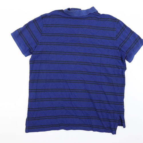 Polo Ralph Lauren Mens Blue Striped   Polo Size 2XL