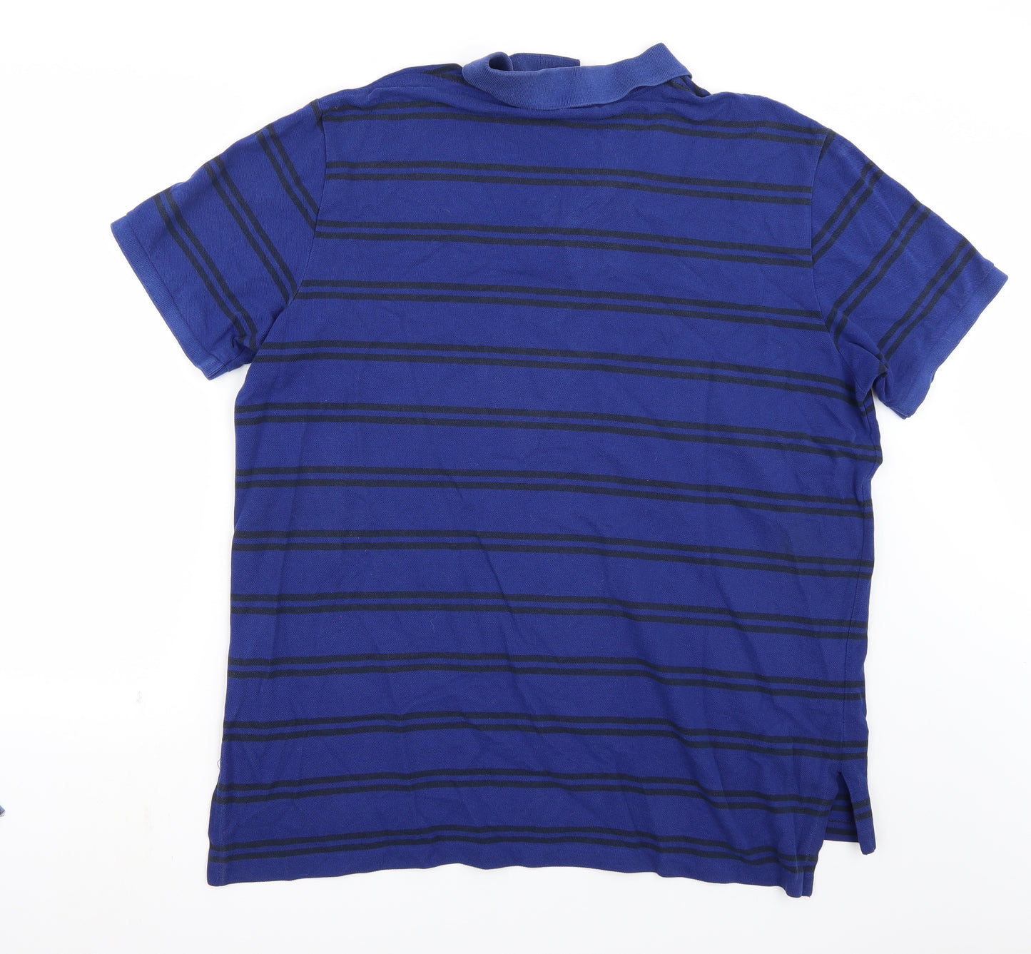 Polo Ralph Lauren Mens Blue Striped   Polo Size 2XL