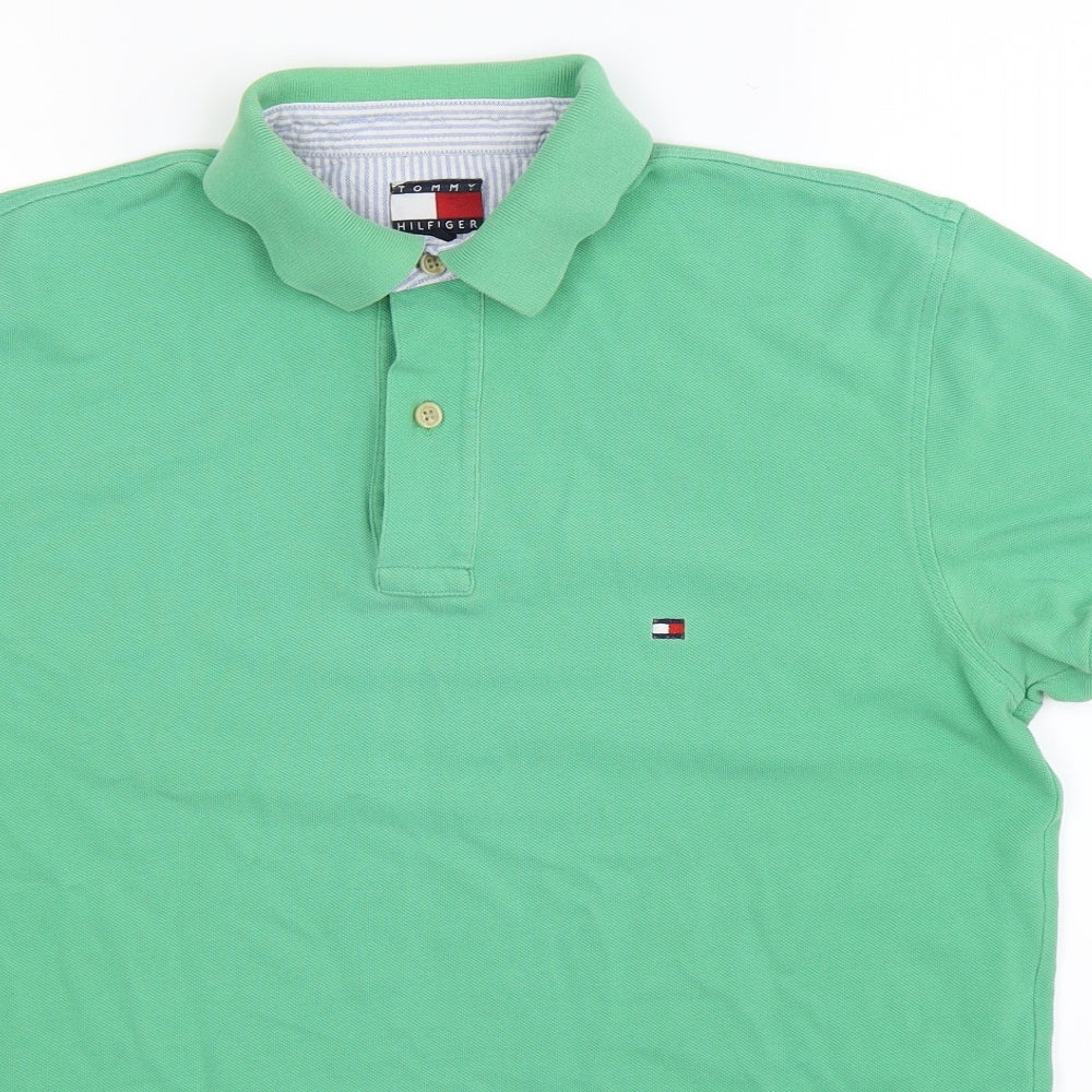 Tommy Hilfiger Mens Green    Polo Size M