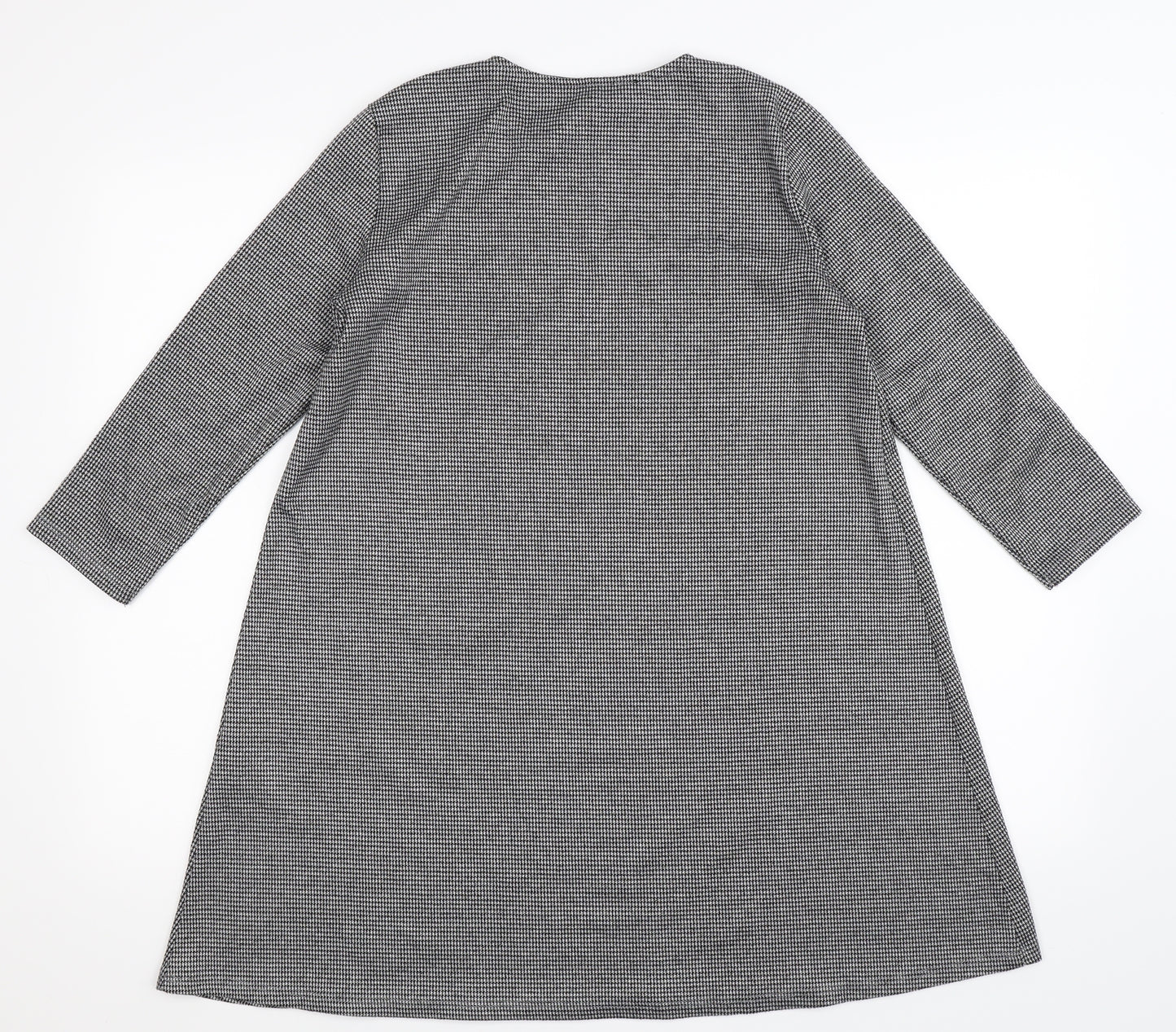 Stradivarius Womens Multicoloured Houndstooth  Jumper Dress  Size M